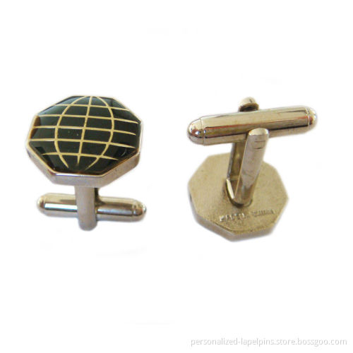 Custom Global Logo Cufflinks And Tie Clips For Gifts